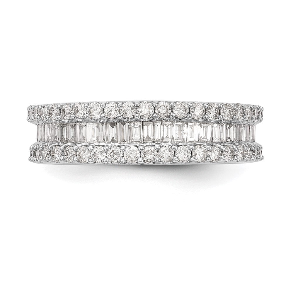 14K White Gold Real Diamond Band