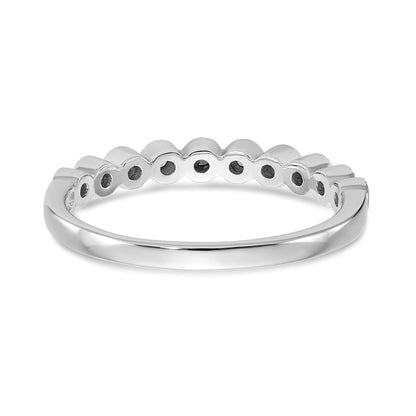 0.10ct. CZ Solid Real 14K White Gold Wedding Band Ring
