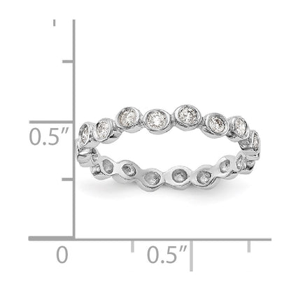 14k White Gold Diamond Band