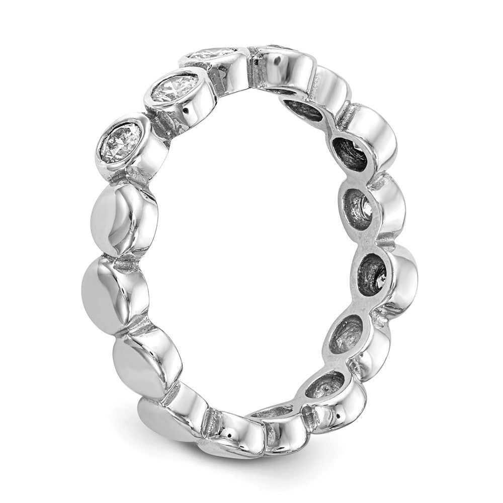 14k White Gold Diamond Band