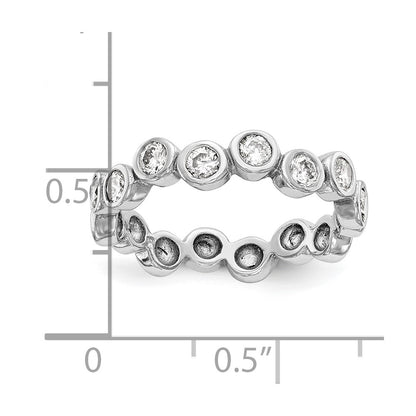 14k White Gold Diamond Band