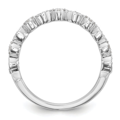 0.15ct. CZ Solid Real 14K White Gold Wedding Band Ring