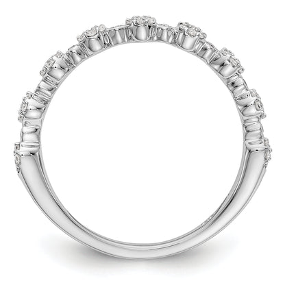 0.24ct. CZ Solid Real 14K White Gold Wedding Band Ring