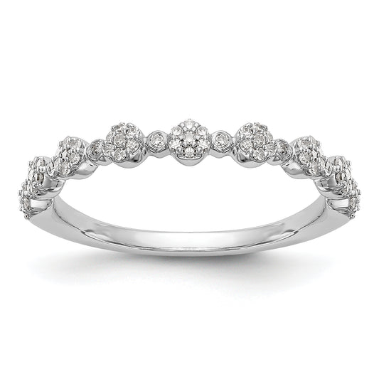 0.24ct. CZ Solid Real 14K White Gold Wedding Band Ring