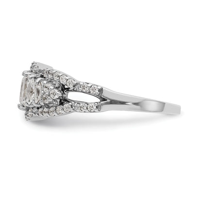 14K White Gold Real Diamond Band