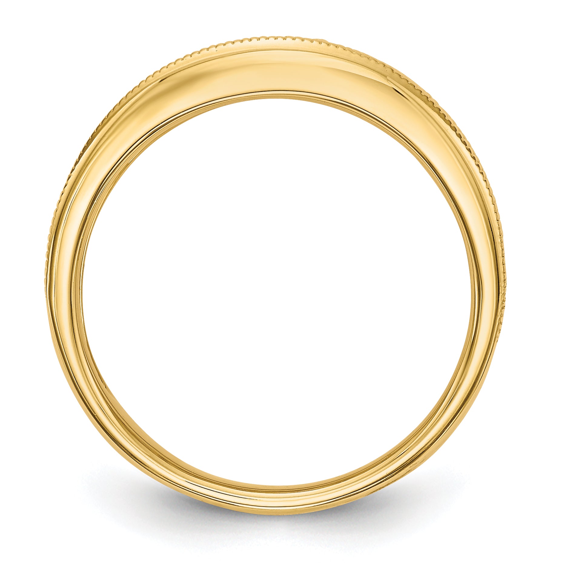 0.25ct. CZ Solid Real 14K Wedding Band Ring