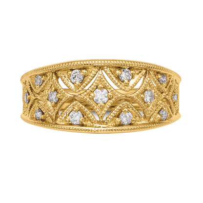 0.25ct. CZ Solid Real 14K Wedding Band Ring