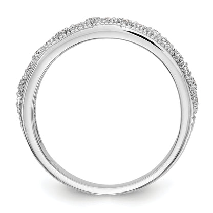 0.13ct. CZ Solid Real 14K White Gold Wedding Band Ring