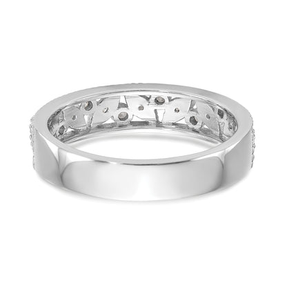 0.13ct. CZ Solid Real 14K White Gold Wedding Band Ring