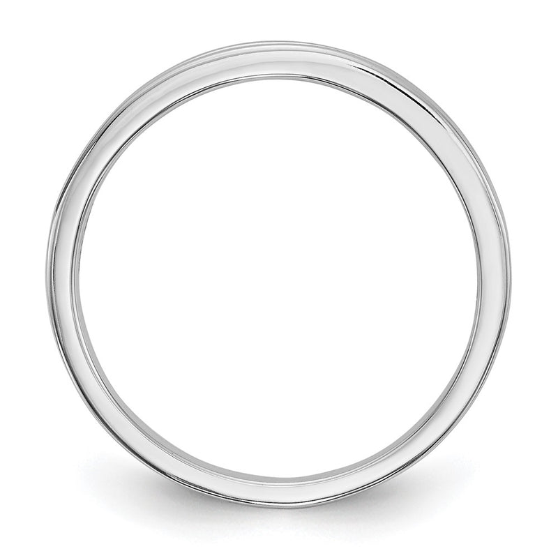 14K White Gold Black & White Real Diamond Band