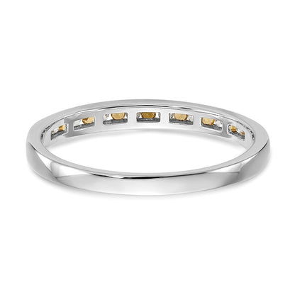 14k White Gold Yellow & White Real Diamond Band