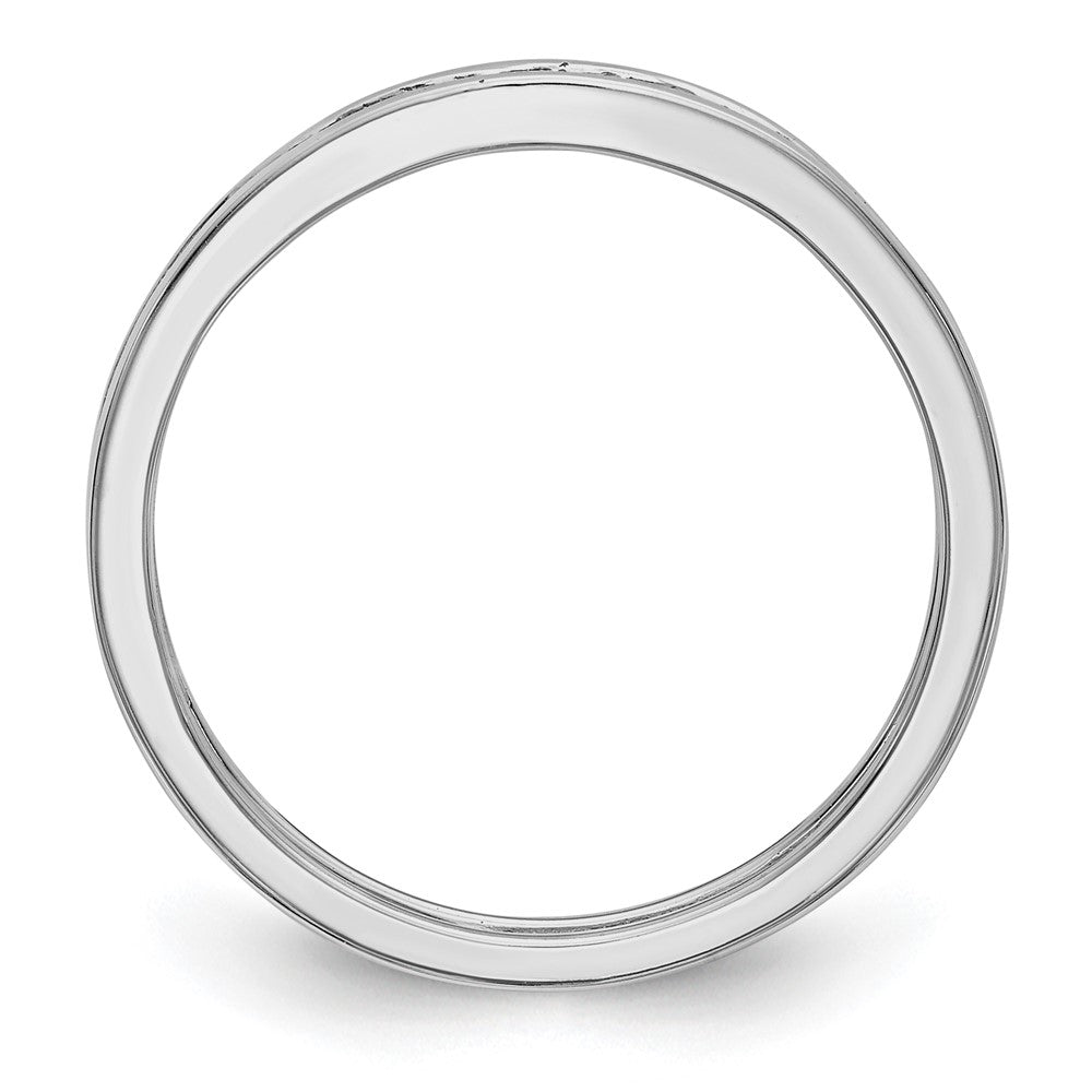 14k White Gold Yellow & White Real Diamond Band