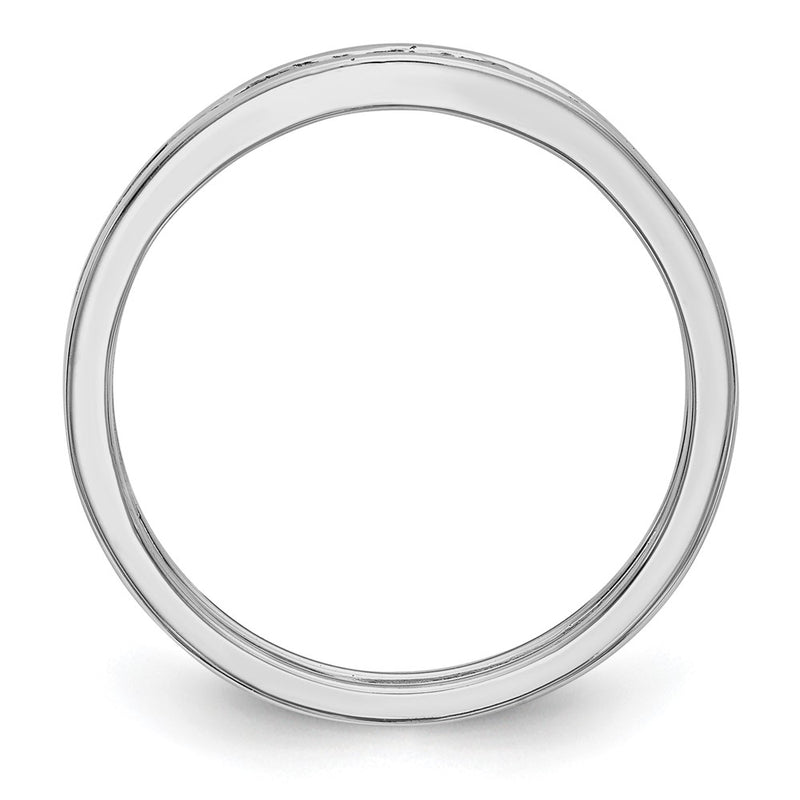 14k White Gold Yellow & White Real Diamond Band