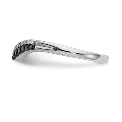 14k White Gold Blue & White Real Diamond Band