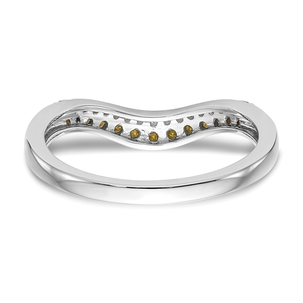 14k White Gold Yellow & White Real Diamond Band