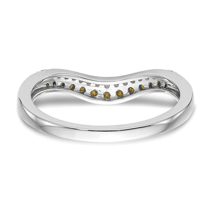 14k White Gold Yellow & White Real Diamond Band