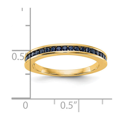 14k Yellow Gold Sapphire Band
