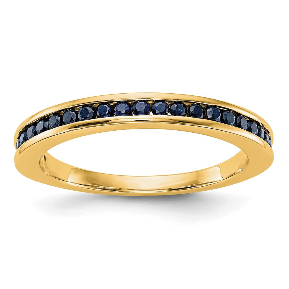 14k Yellow Gold Sapphire Band