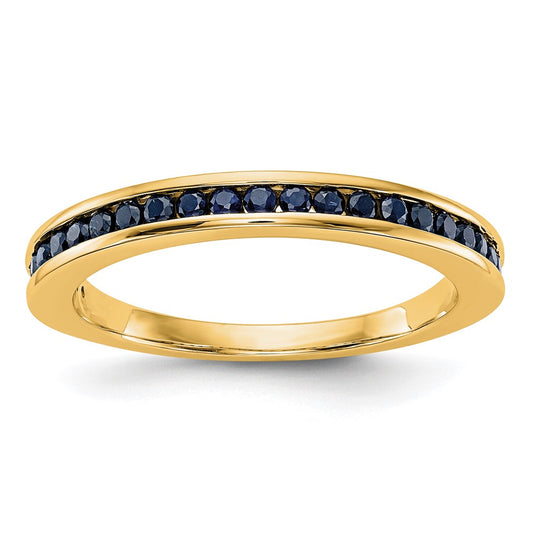 14k Yellow Gold Sapphire Band