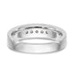 0.25ct. CZ Solid Real 14K White Gold 5-Stone Men's Channel Wedding Band Ring