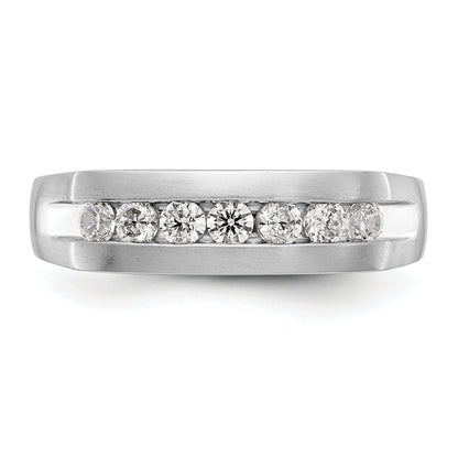 0.49ct. CZ Solid Real 14K White Gold Men's Wedding Band Ring