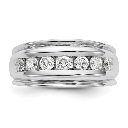 0.98ct. CZ Solid Real 14K White Gold Men's Wedding Band Ring