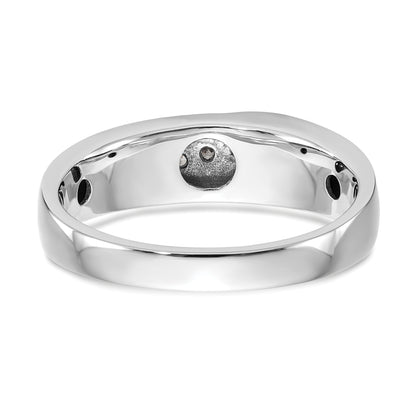 0.25ct. CZ Solid Real 14K White Gold Men's Wedding Band Ring