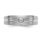 0.07ct. CZ Solid Real 14K White Gold Men's Wedding Band Ring