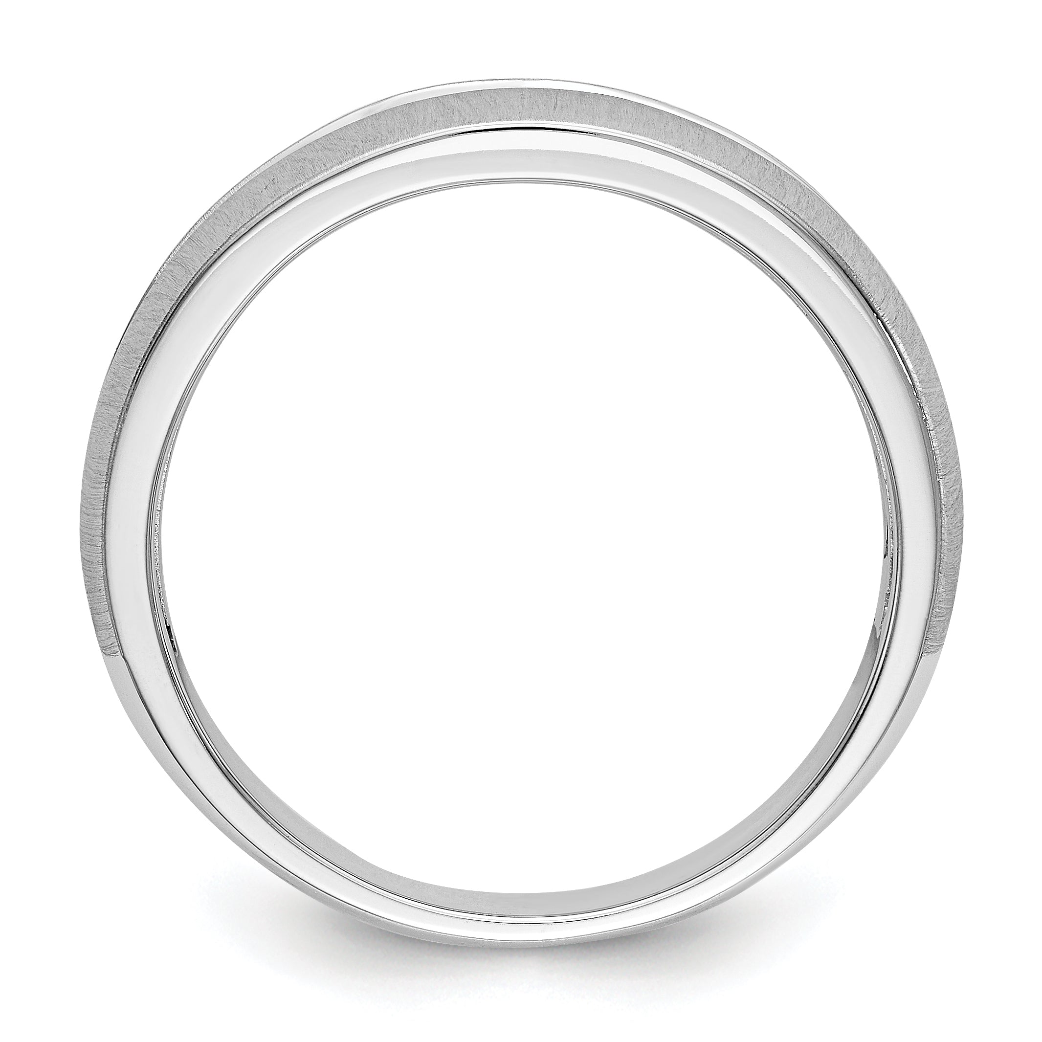 0.33ct. CZ Solid Real 14K White Gold Men's Wedding Band Ring
