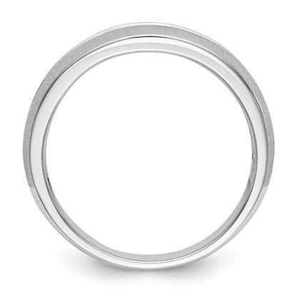 0.33ct. CZ Solid Real 14K White Gold Men's Wedding Band Ring