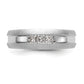 0.33ct. CZ Solid Real 14K White Gold Men's Wedding Band Ring