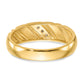 0.12ct. CZ Solid Real 14K Men's Wedding Band Ring