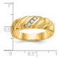 14k Yellow Gold 3-Stone 1/8 carat Diamond Complete Mens Band