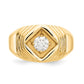 14K Yellow Gold A Real Diamond Men's Ring