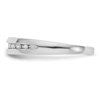 0.13ct. CZ Solid Real 14K White Gold Men's Wedding Band Ring