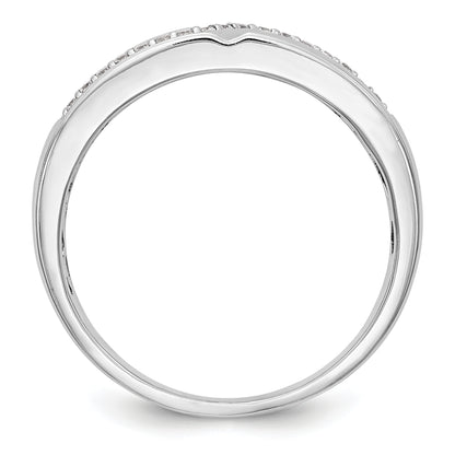0.10ct. CZ Solid Real 14K White Gold Men's Wedding Band Ring