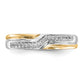 14K White Gold w/ yellow gold accents Real Diamond Men's Band