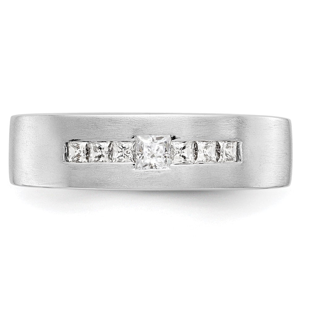14k White Gold Real Diamond men's Band