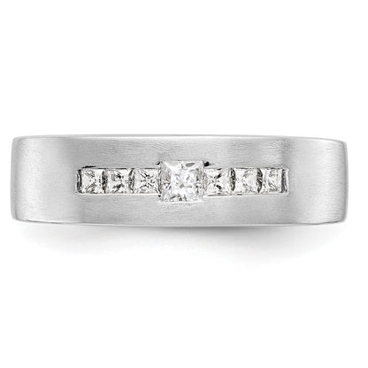 14k White Gold Real Diamond men's Band