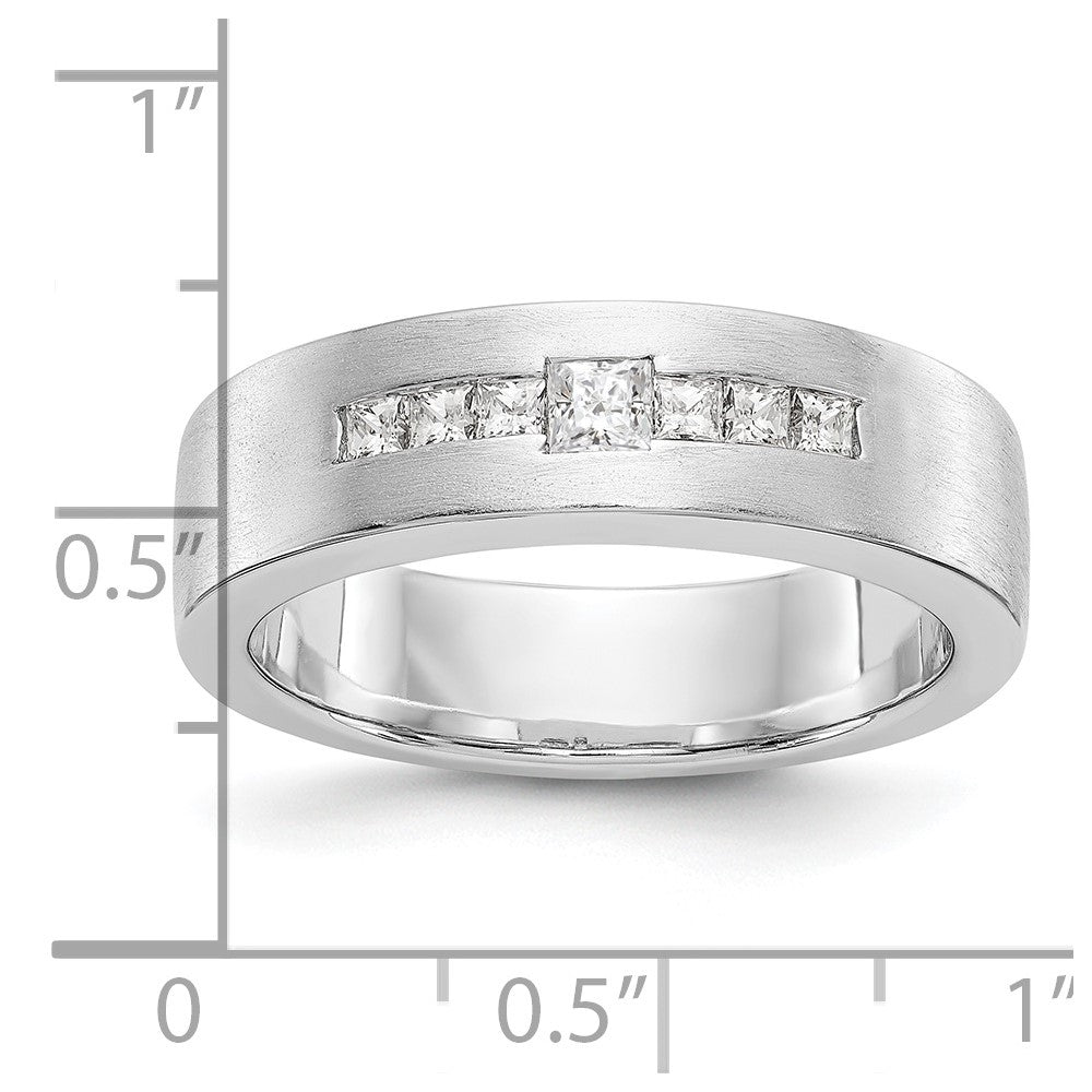 14k White Gold Real Diamond men's Band