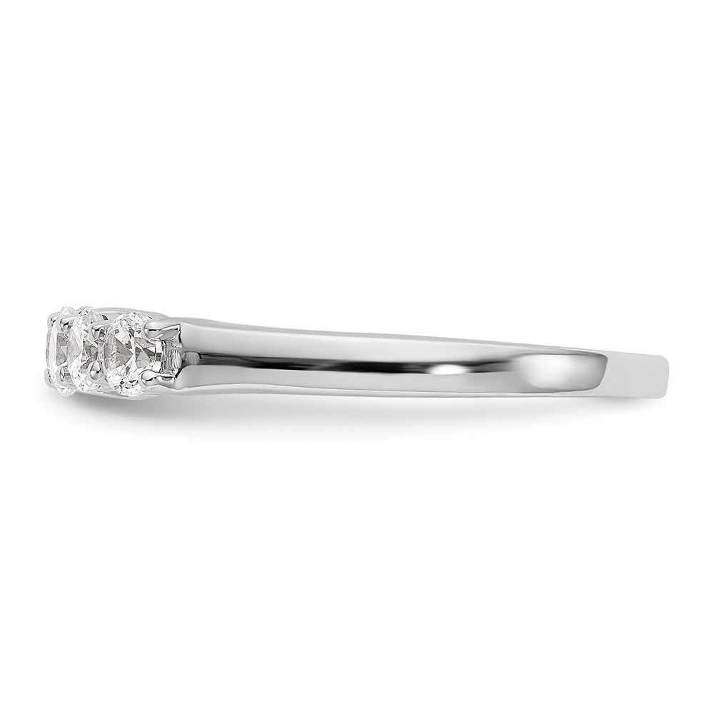 14K White Gold 7-Stone Real Diamond Band