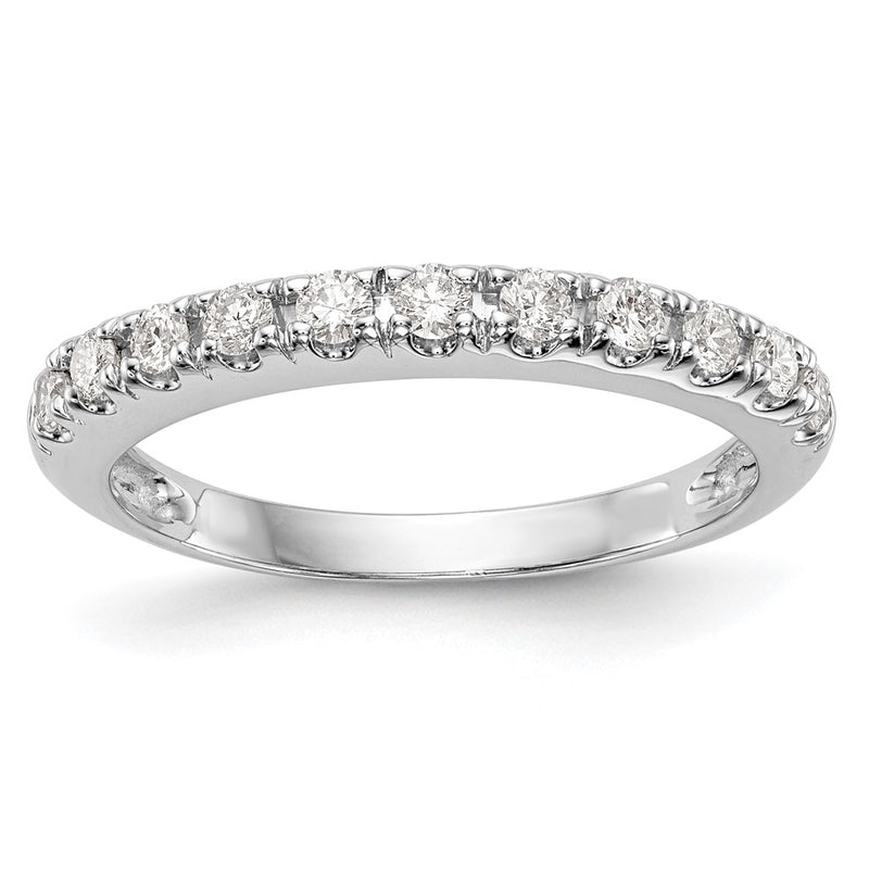 14k White Gold Real Diamond Wedding Band