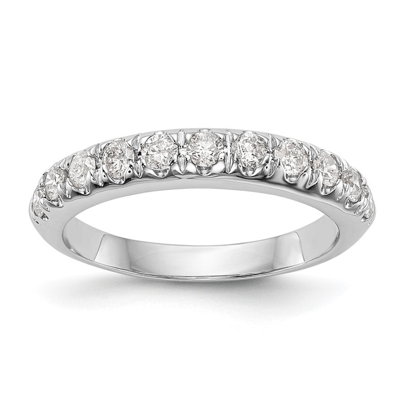 14k White Gold Real Diamond Wedding Band