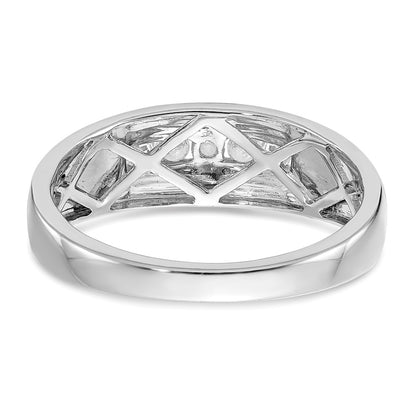 14k White & Yellow Gold Real Diamond Mens Ring
