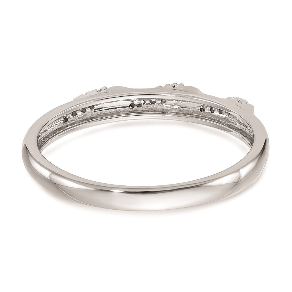14K White Gold Complete Real Diamond Trio Ladies Wedding Band