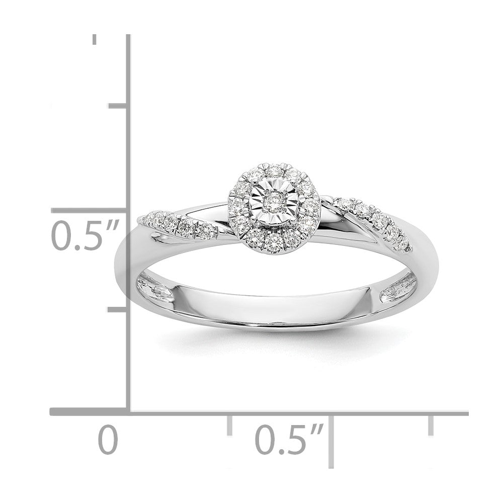 14K White Gold Complete Real Diamond Trio Engagement Ring