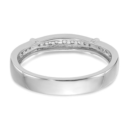 14K White Gold Complete Real Diamond Trio Ladies Wedding Band