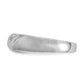 0.09ct. CZ Solid Real 14k White Gold Satin Men's Ring