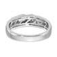 0.09ct. CZ Solid Real 14k White Gold Satin Men's Ring