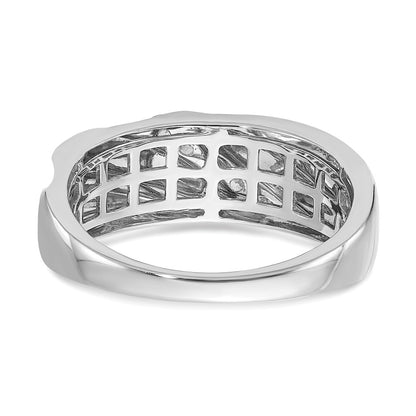 0.25ct. CZ Solid Real 14k White & Yellow Gold Men's Ring